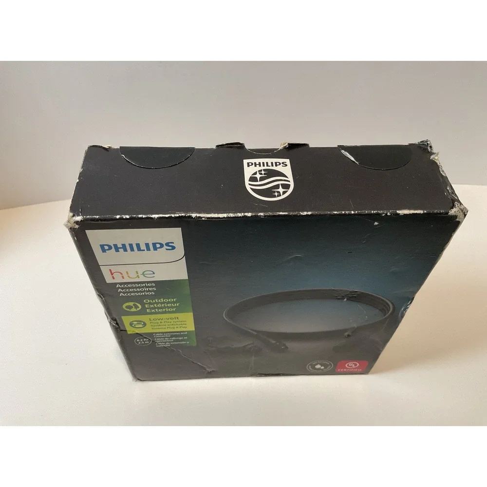 Philips Hue Outdoor Low Volt Extension Cable and Connector Smart Lighting 8.2 ft